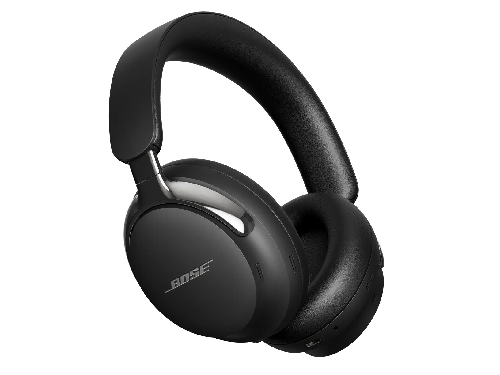 Bose QuietComfort Ultra Headphones 2nd Gen in black, official three-quarter studio photo on white