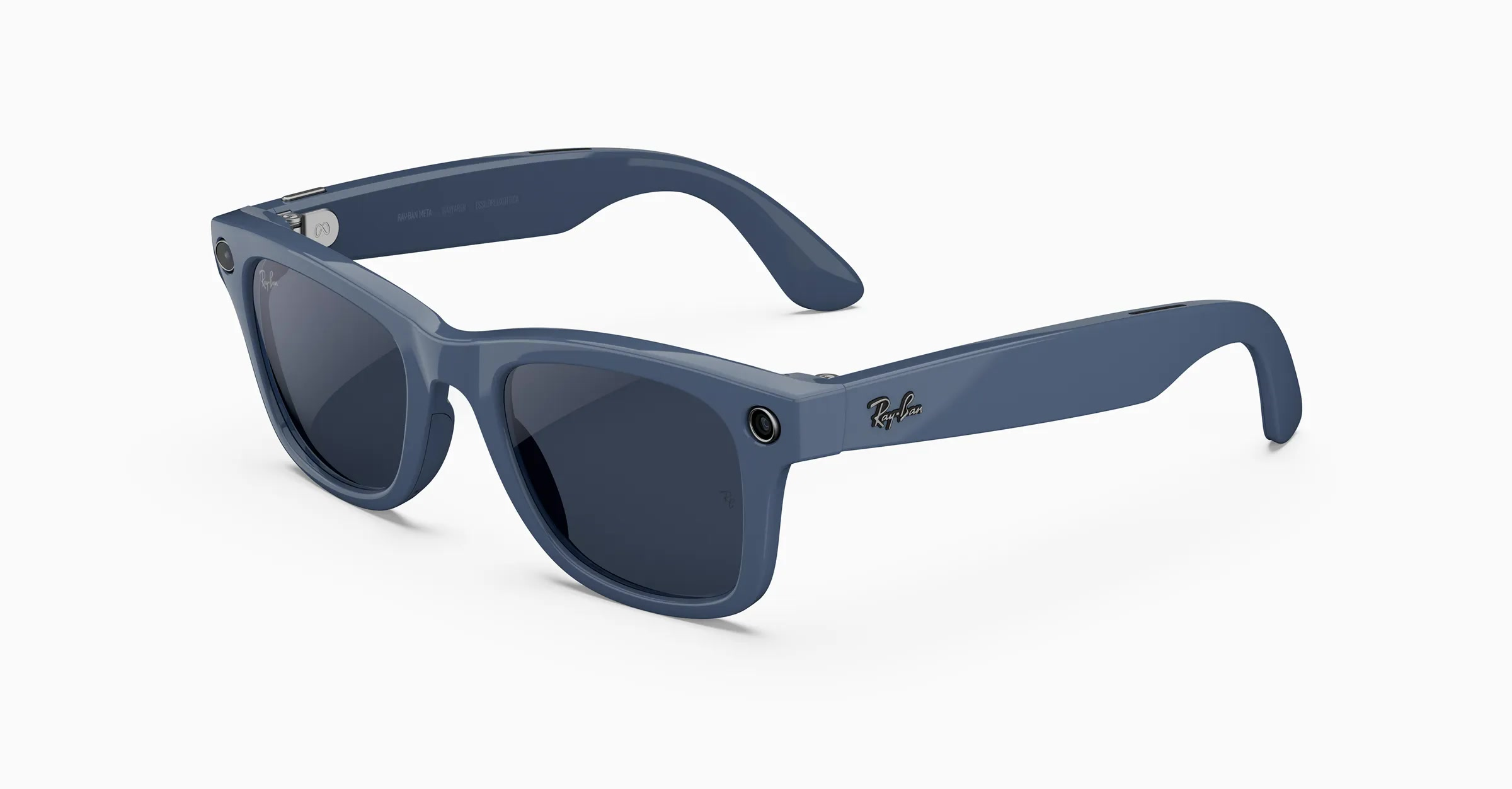 Ray-Ban Meta Wayfarer Gen 2 smart glasses, three-quarter studio shot